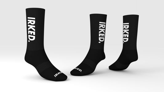 Irked Black Trainer Socks