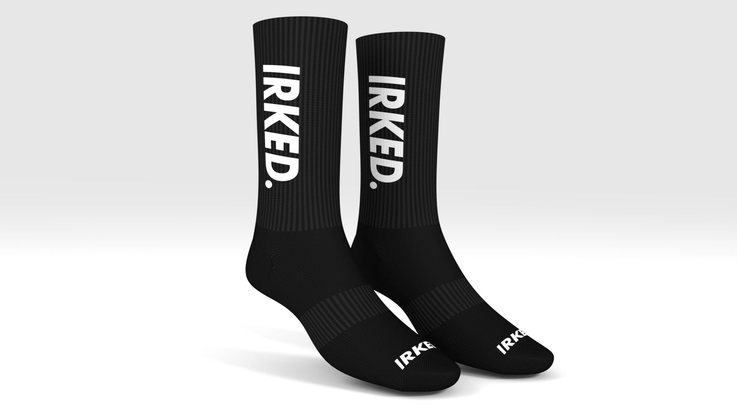Irked Black Trainer Socks